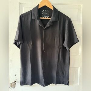 Cactus Black Casual Button Down Shirt